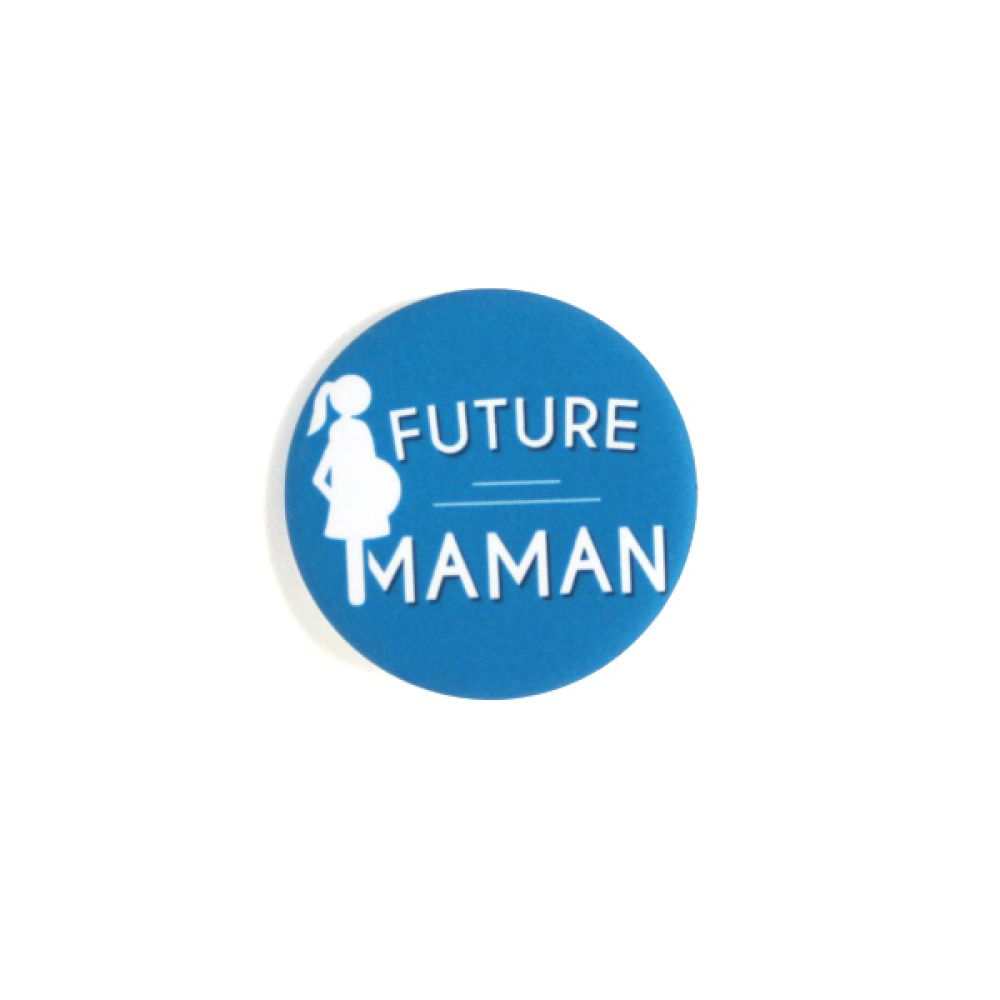 Future Maman - Badge bleu foncé