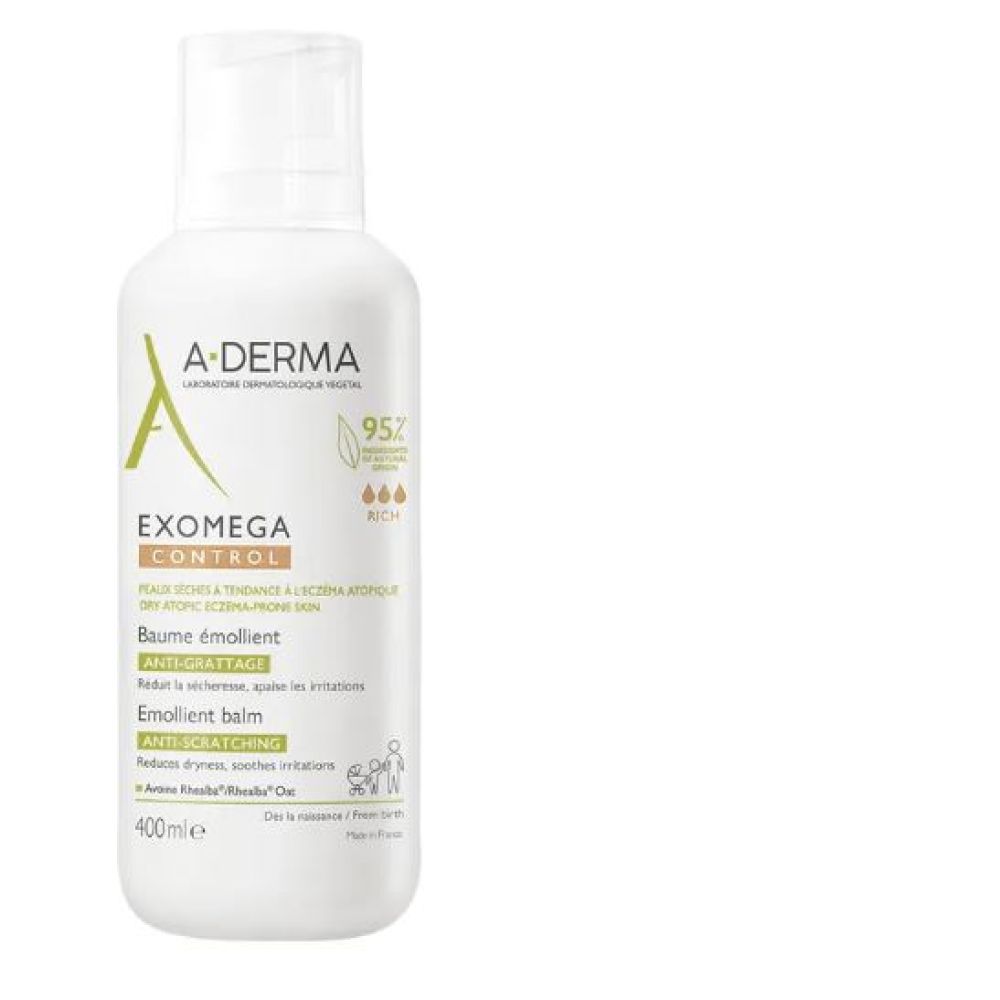 A-Derma - Baume émollient anti-grattage Exomega control - 400 ml