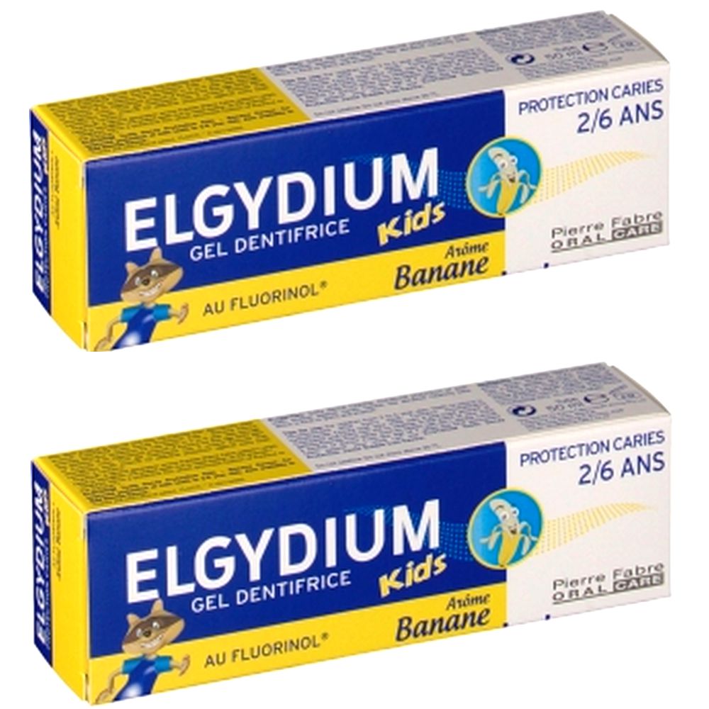 Elgydium - Gel dentifrice Kids Arôme banane 2/6ans
