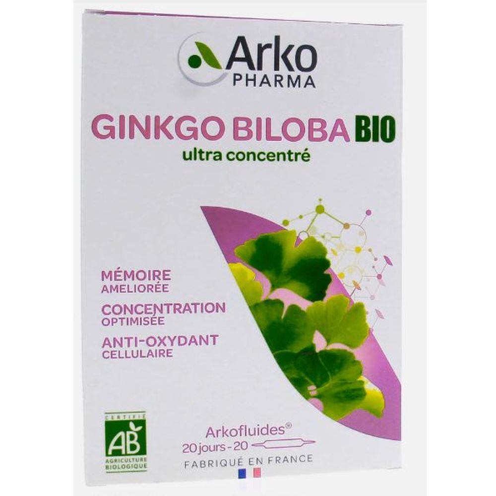 Arkopharma - Arkofluide Ginkgo Biloba - 20 ampoules