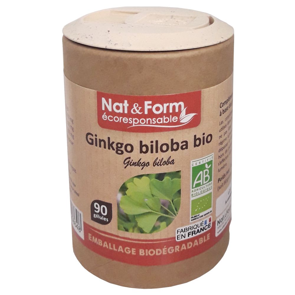 Nat & Form - Ginkgo biloba Bio - Gélules