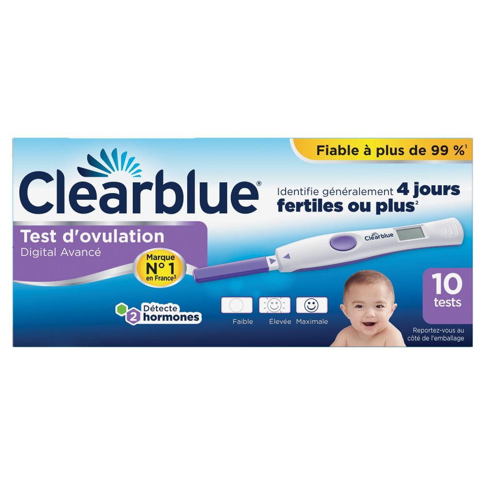 Clearblue - Test d'ovulation digital avancé - 10 tests