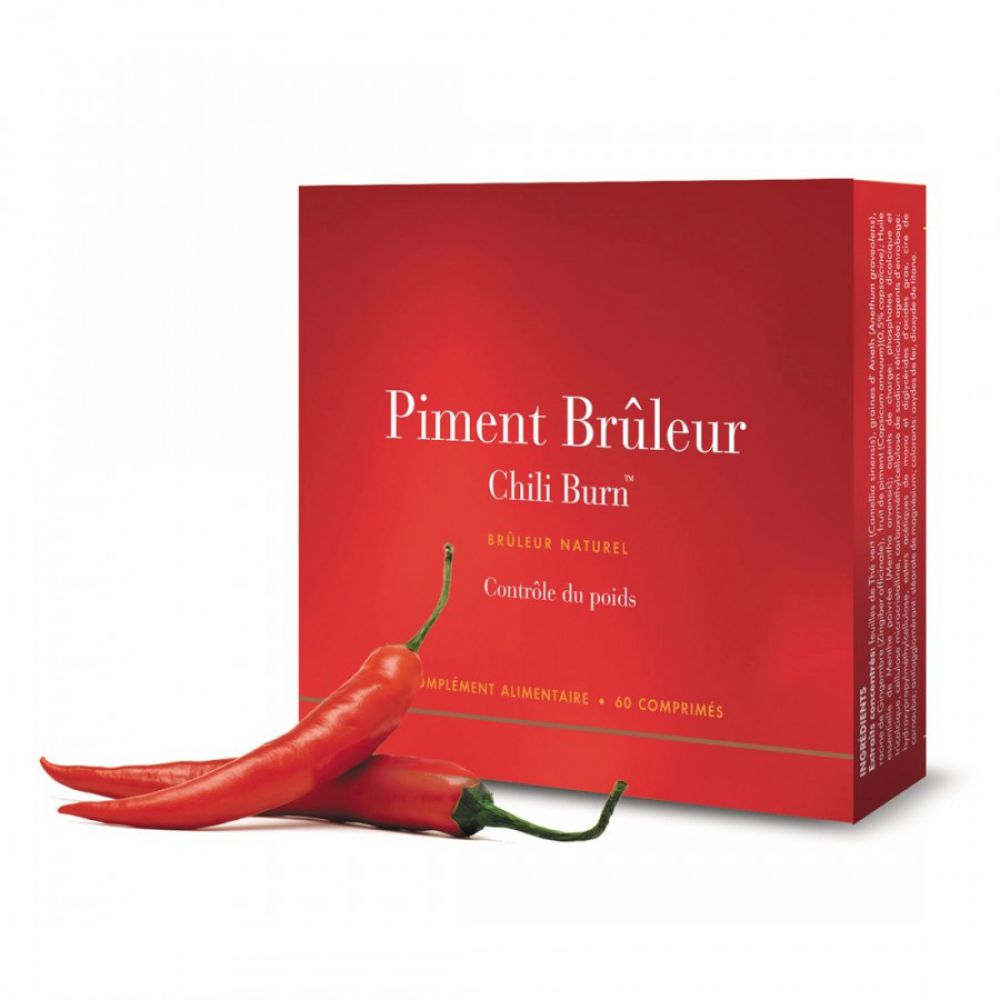 Piment Brûleur - Chili Burn - Brûleur naturel de calories - 60 comprimés