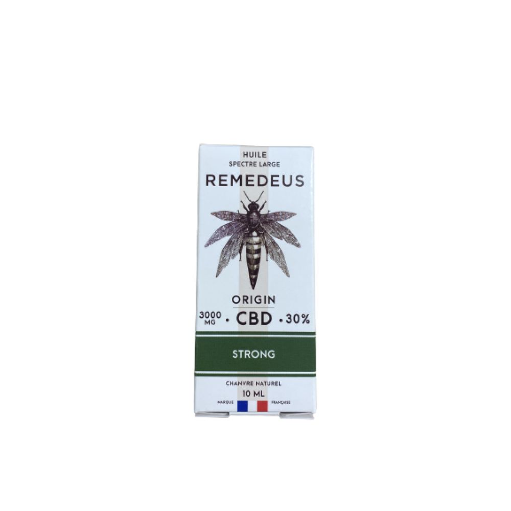 Remedeus - Origin Strong Spectre Large Huile de chanvre Naturel CBD 30% - 10ml