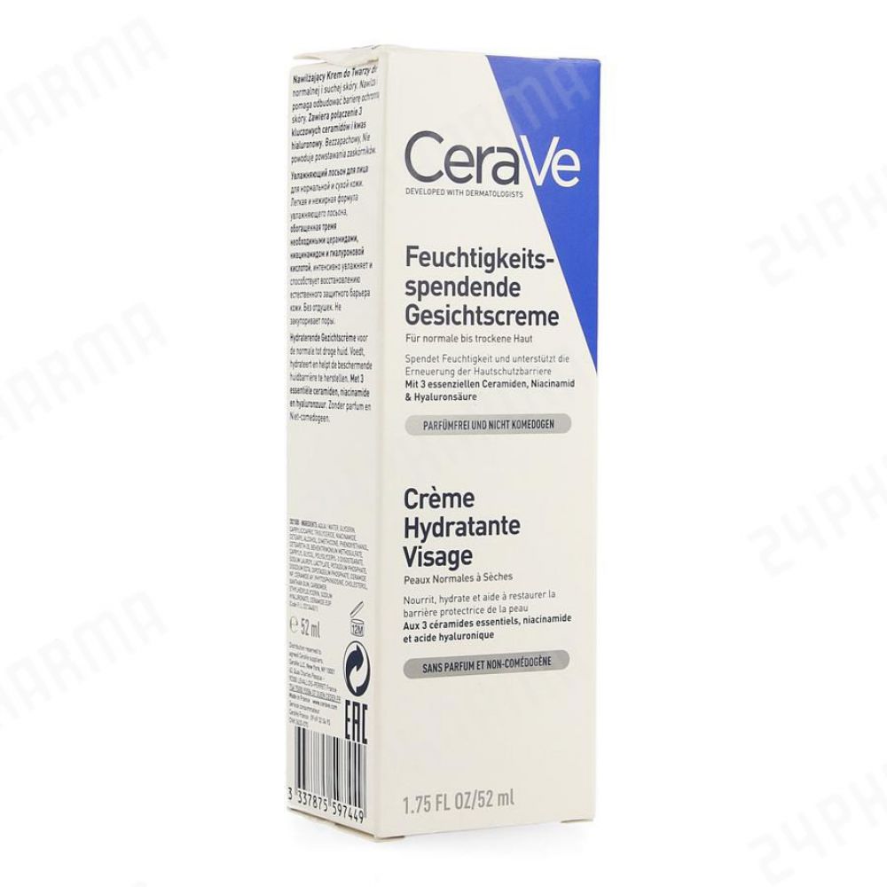 CeraVe - Crème hydratante visage - 52 ml