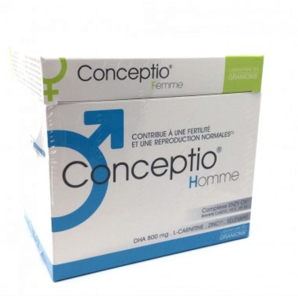 Conceptio Fertilité Duo Homme + Femme. Lot 1 boite Homme + 1 Femme