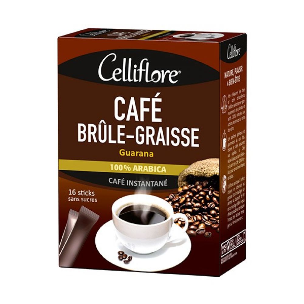 Celliflore - Café Brûle-Graisse Guarana - 16 sticks