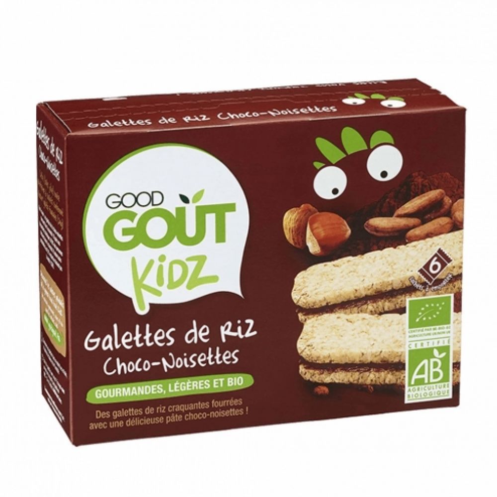 Good Goût Kidz - Galettes de riz choco-noisettes - 6 sachets à emporter