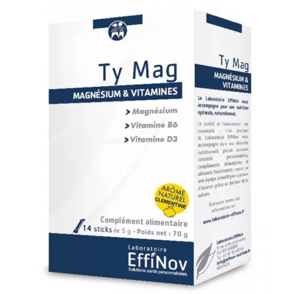 Laboratoire Effinov - Ty mag magnésium et vitamines - 14sticks