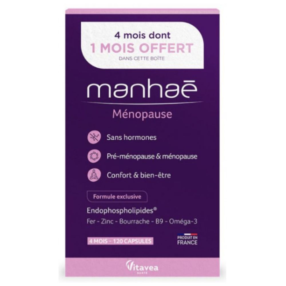 Manhaé - Féminité Ménopause - 4 mois dont 1 offert