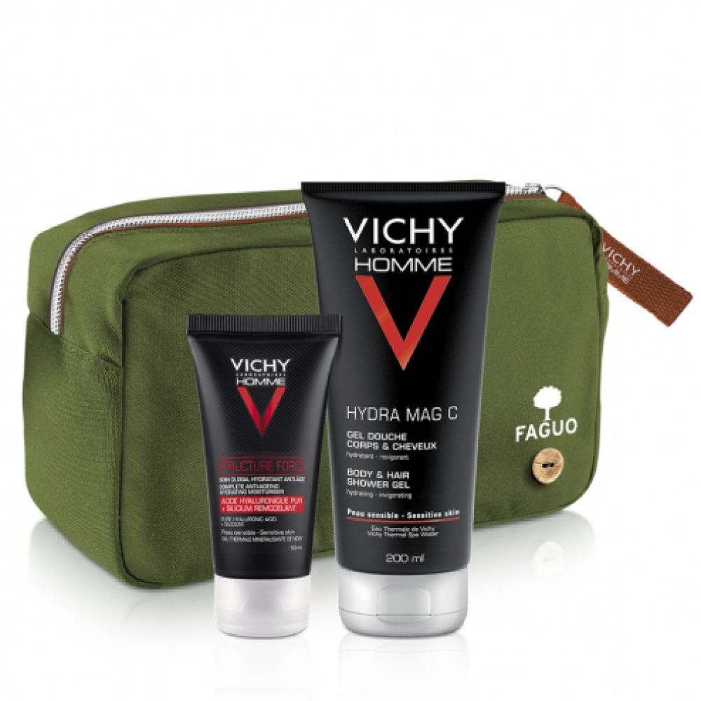 Vichy - Kit anti-âge avec trousse Faguo éco-responsable