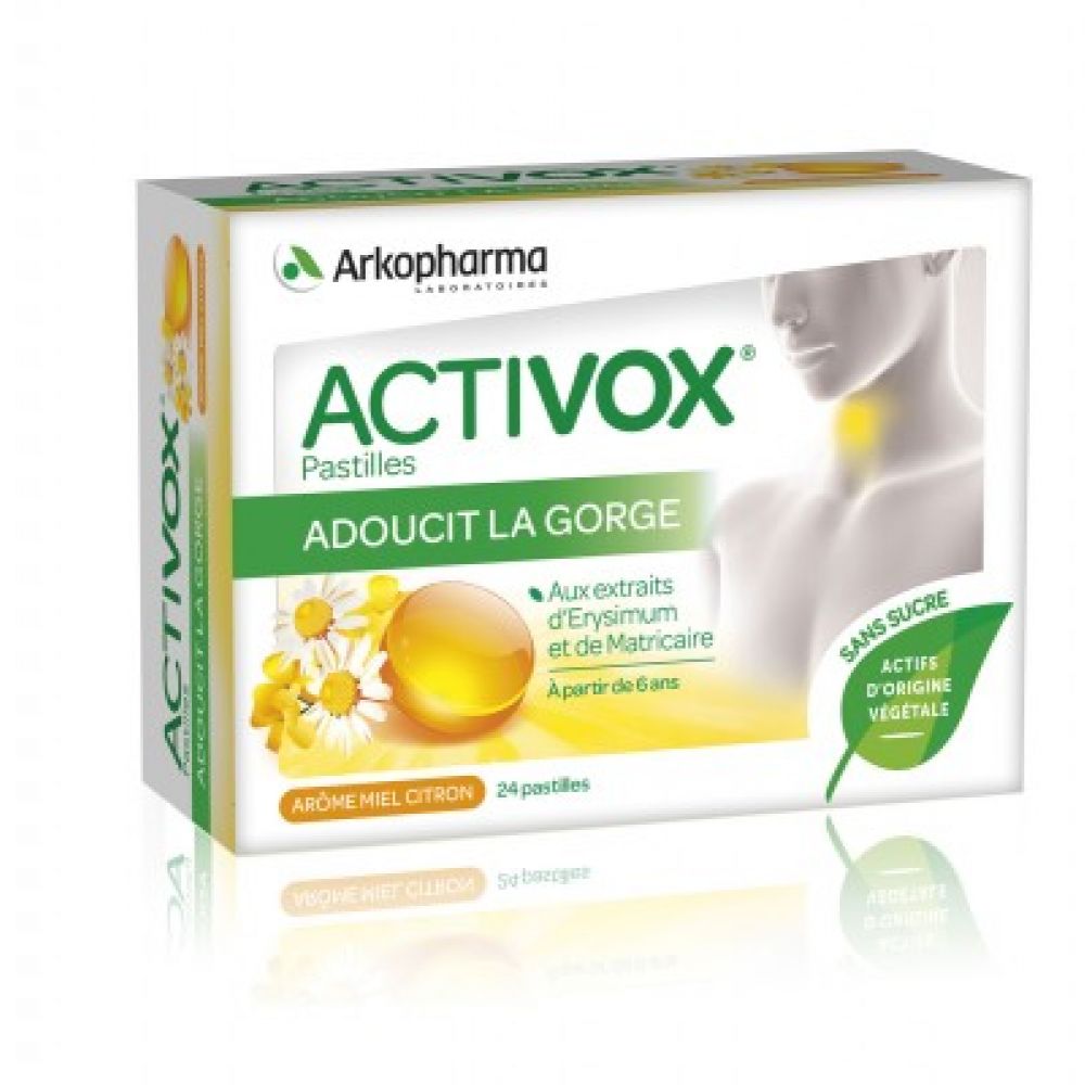 Arkopharma - Pastilles Activox arôme miel citron - 24 pastilles