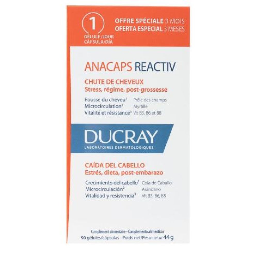 Ducray - Anacaps Reactiv Cure 3mois - 90 capsules