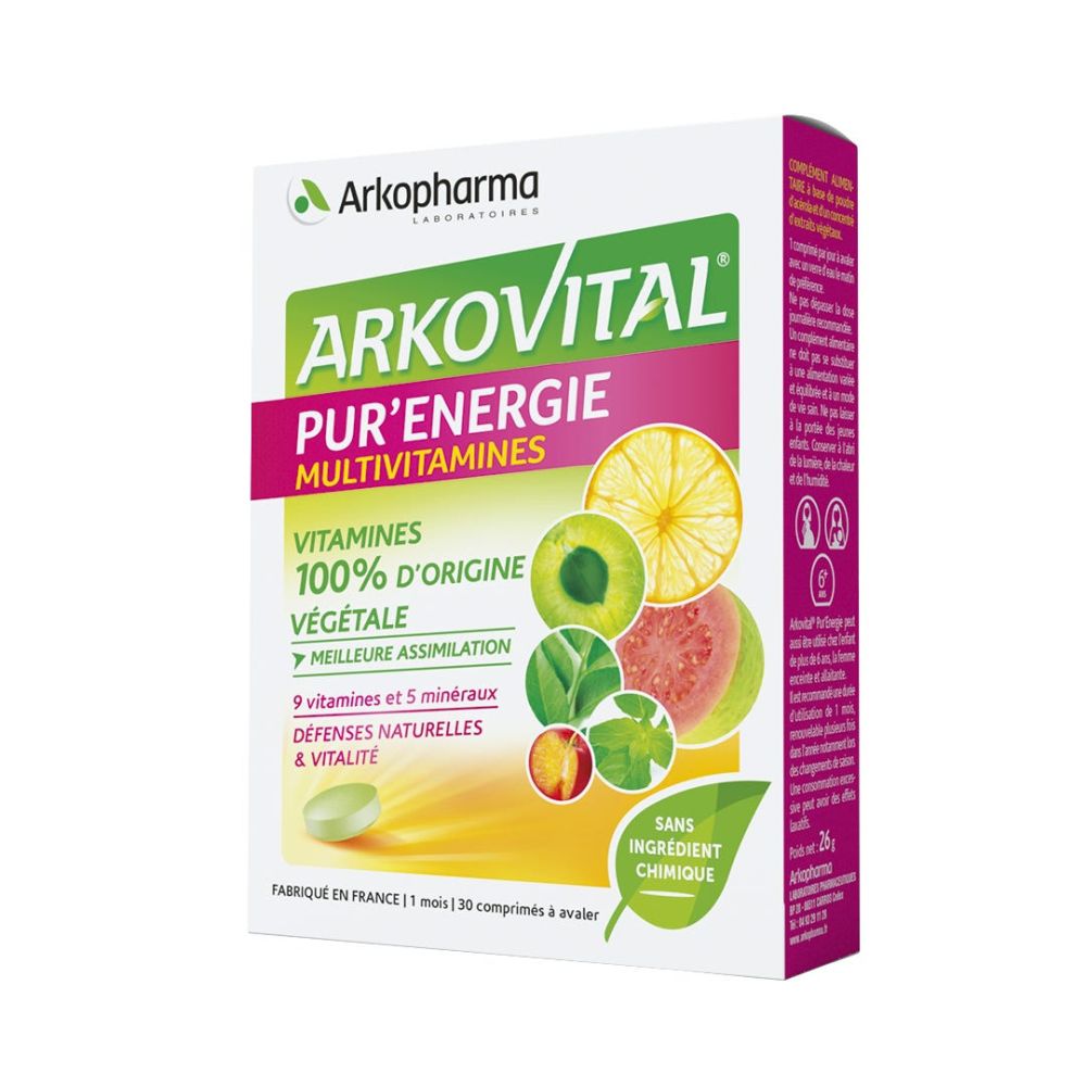 Arkopharma - Arkovital Pur'energie 30 comprimés