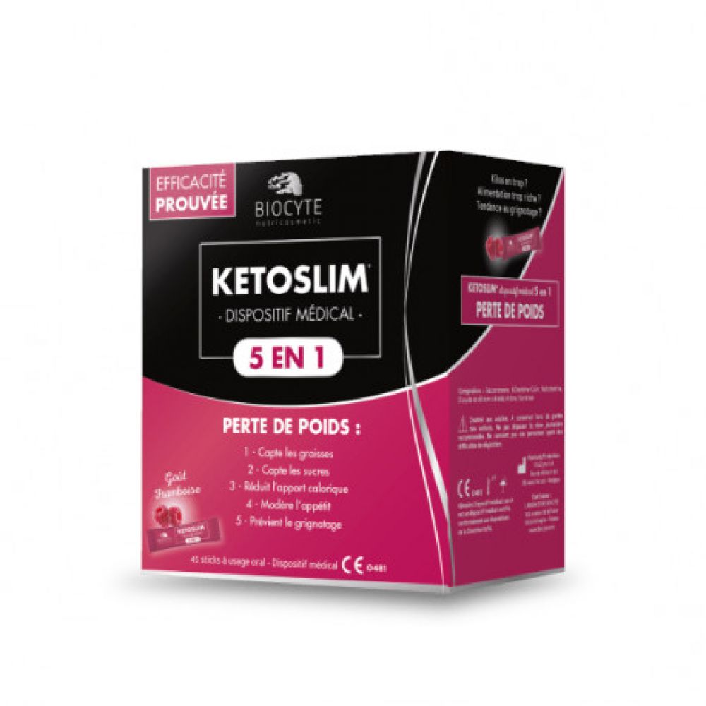 Biocyte - Ketoslim - Dispositif Médical 5 en 1 - 45 sticks