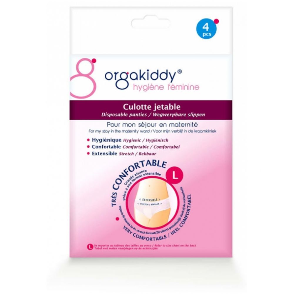 Orgakiddy hygiène féminine - Culotte jetable - 4 pièces