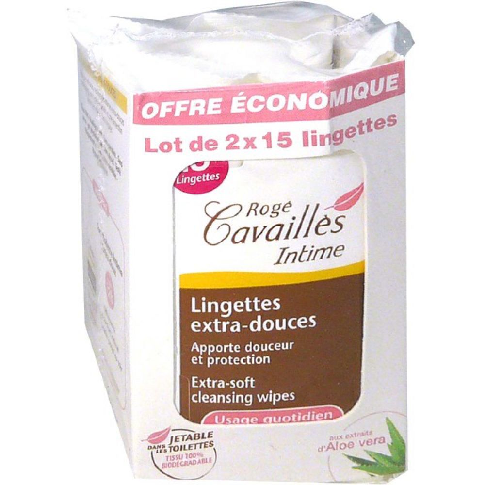 Rogé Cavailles - Lingettes toilette intime extra douces