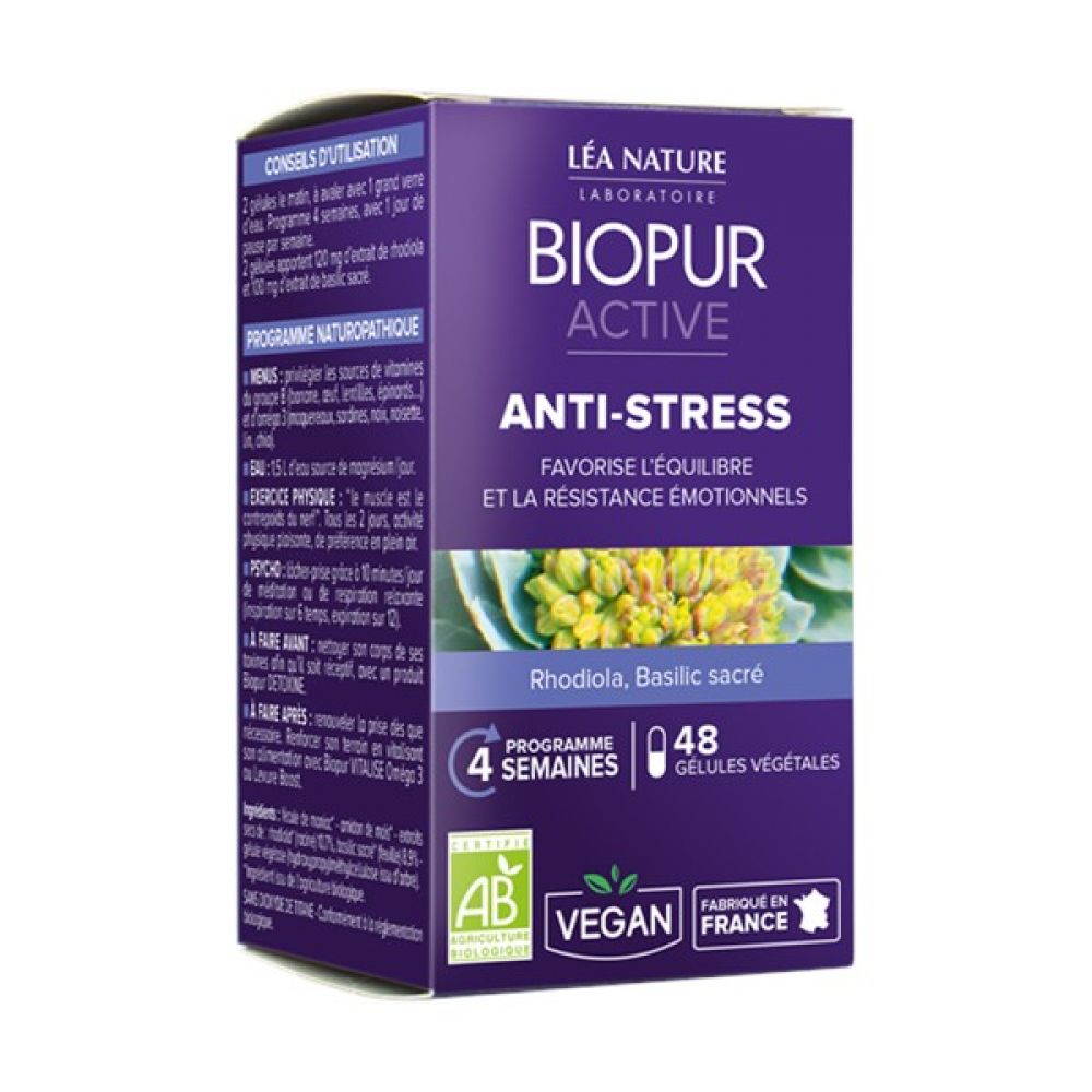 Biopur Active - Anti-stress - 48 gélules végétales