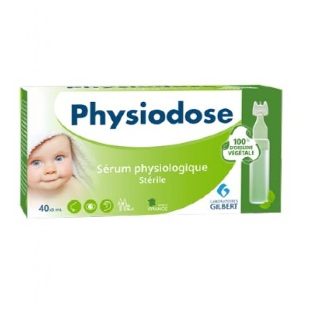 Physiodose - Sérum physiologique - 40 unidoses de 5 ml