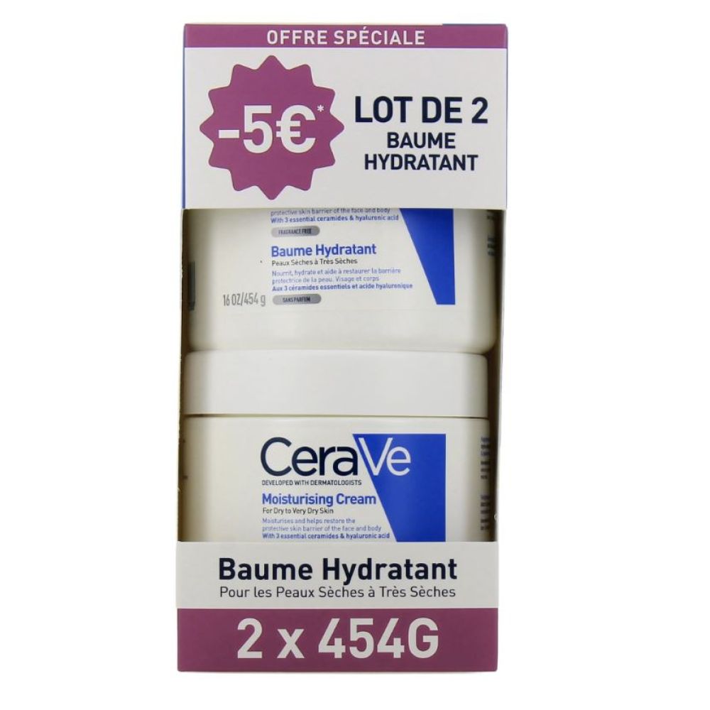 Cerave - Lot de 2 Baume hydratant - 2x454g
