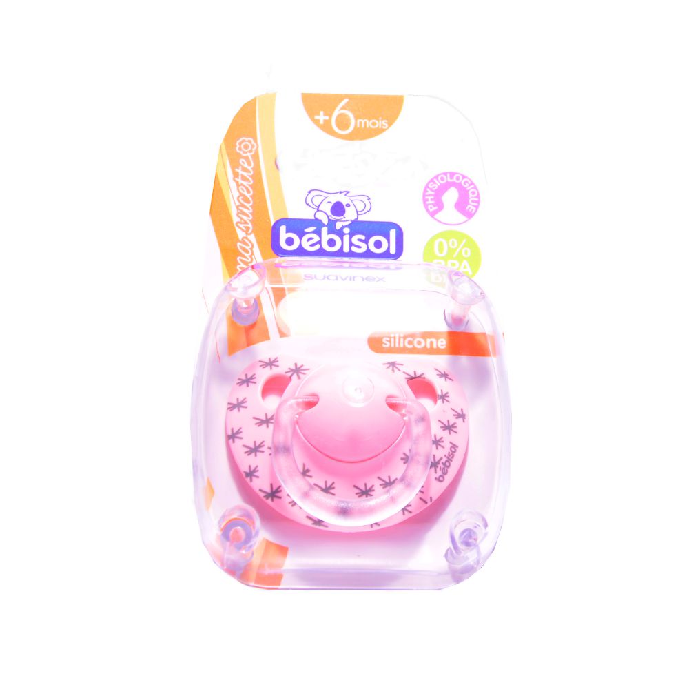 Bébisol - Sucette physiologique silicone 6mois et + décor