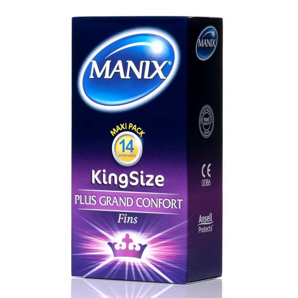Manix - Préservatifs King Size plus grand confort - Boite de 14