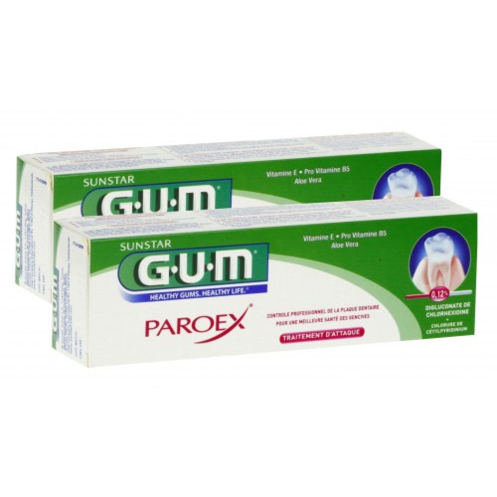 GUM - Gel dentifrice - Paroex traitement d'attaque - 75 ml