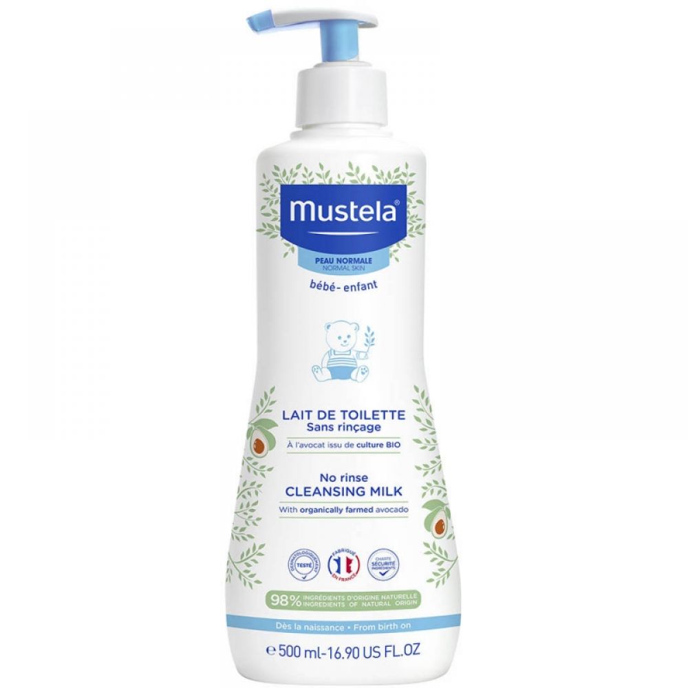 Mustela - Lait de toilette peaux normales visage et siège