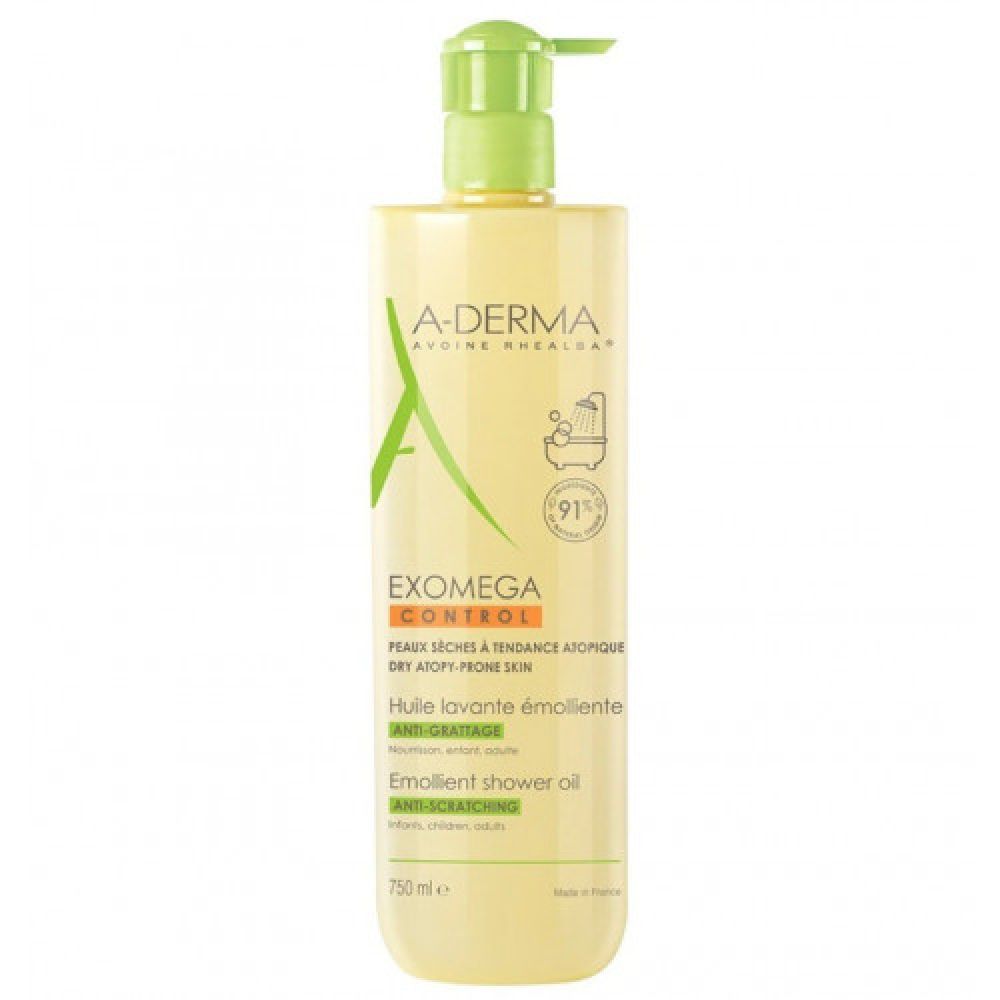 A-Derma - Exomega - Control - Huile lavante émolliente - Anti-grattage - 750ml