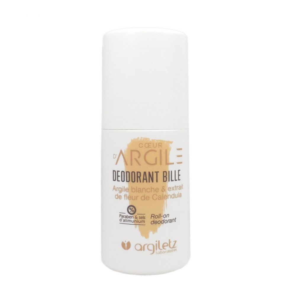 Argiletz - Déodorant bille argile blanche & calendula - 50 ml