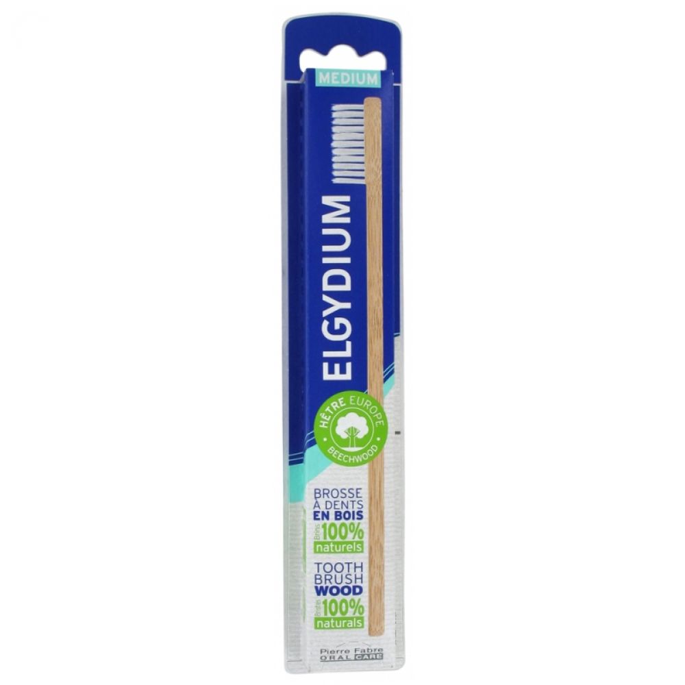 Elgydium - Brosse à dents - Meduim - 100% naturels