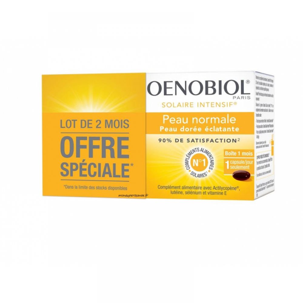 Oenobiol - Solaire Intensif préparateur peau normale - 2 x 30 capsules