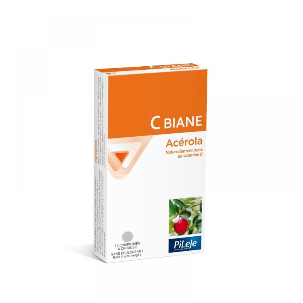 Pileje - C Biane Acérola - 20 comprimés à croquer