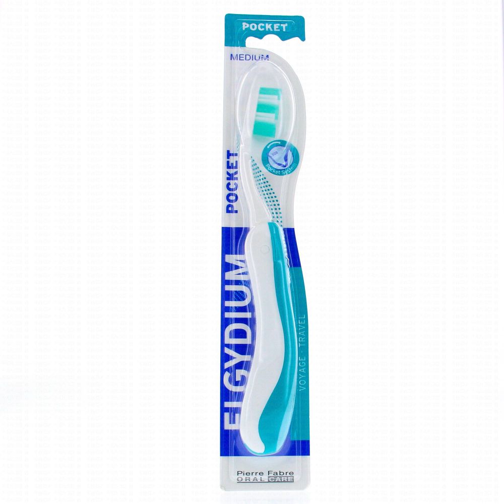 Elgydium - Brosse à dents Pocket - Brosse médium