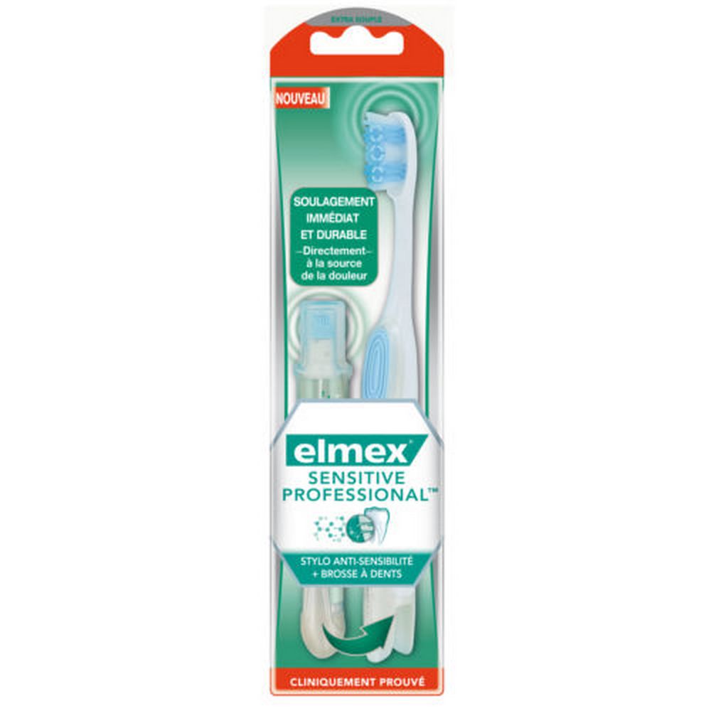 Elmex - Sensitive professional stylo anti-sensibilité + brosse à dents