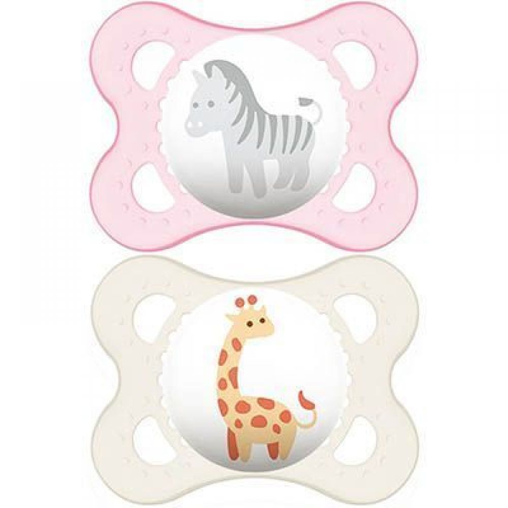 Mam - Décor sucette anatomique silicone animaux 0-6mois - 2 sucettes