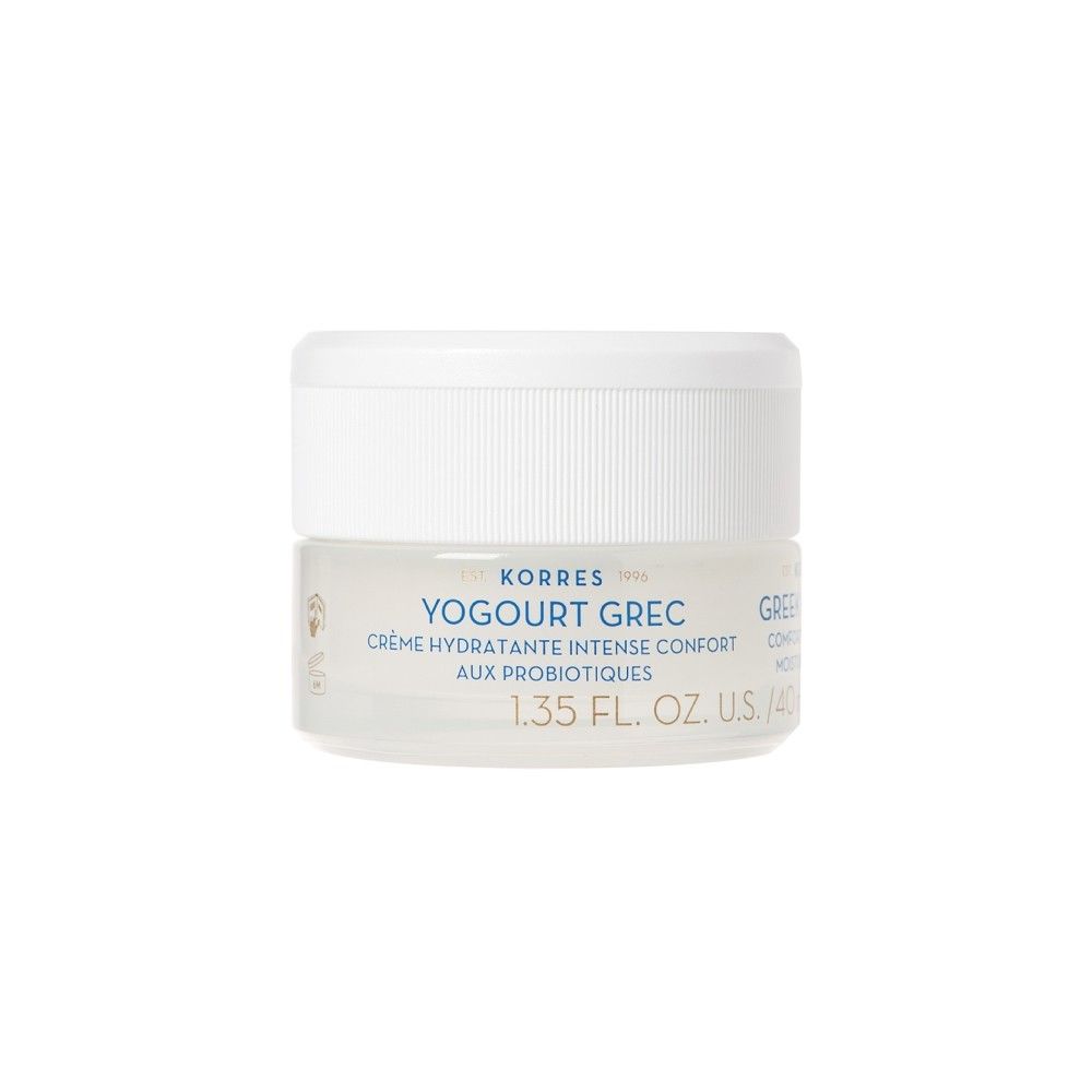 Korres - Yogourt grec crème hydratante intense confort aux probiotiques - 40 ml