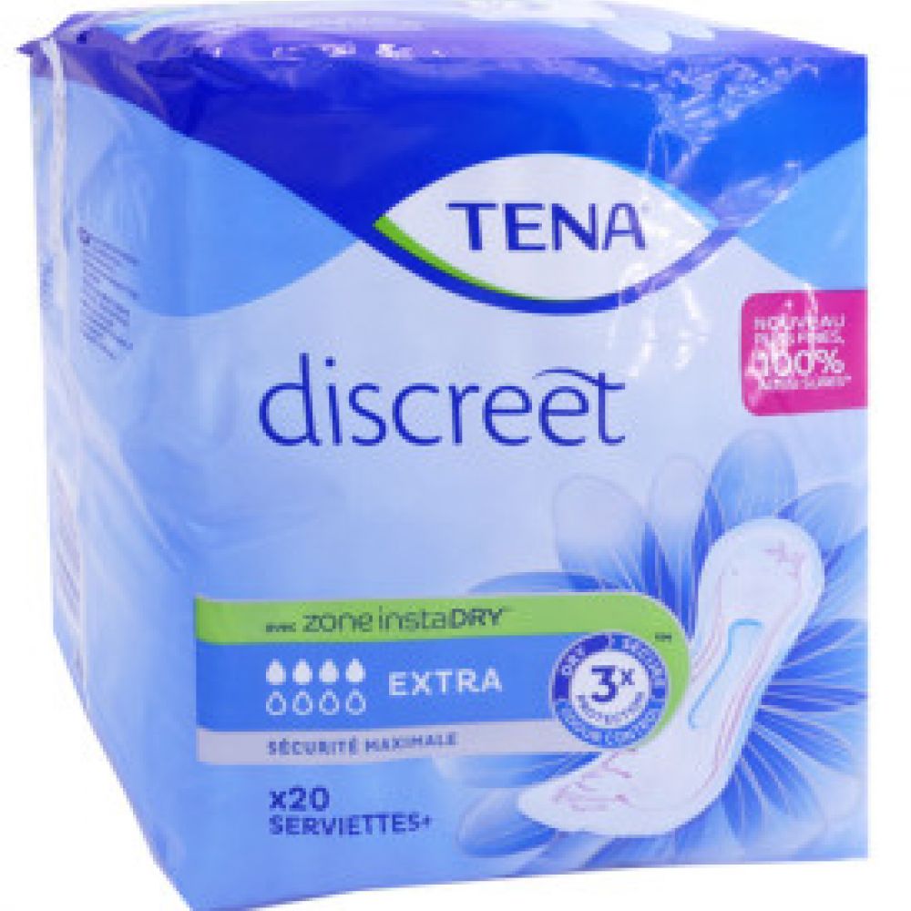 TENA - Lady discreet Extra - 20 serviettes