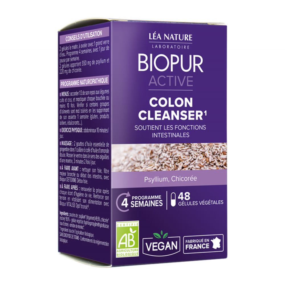 Biopur Active - Colon cleanser - 48 gélules végétales