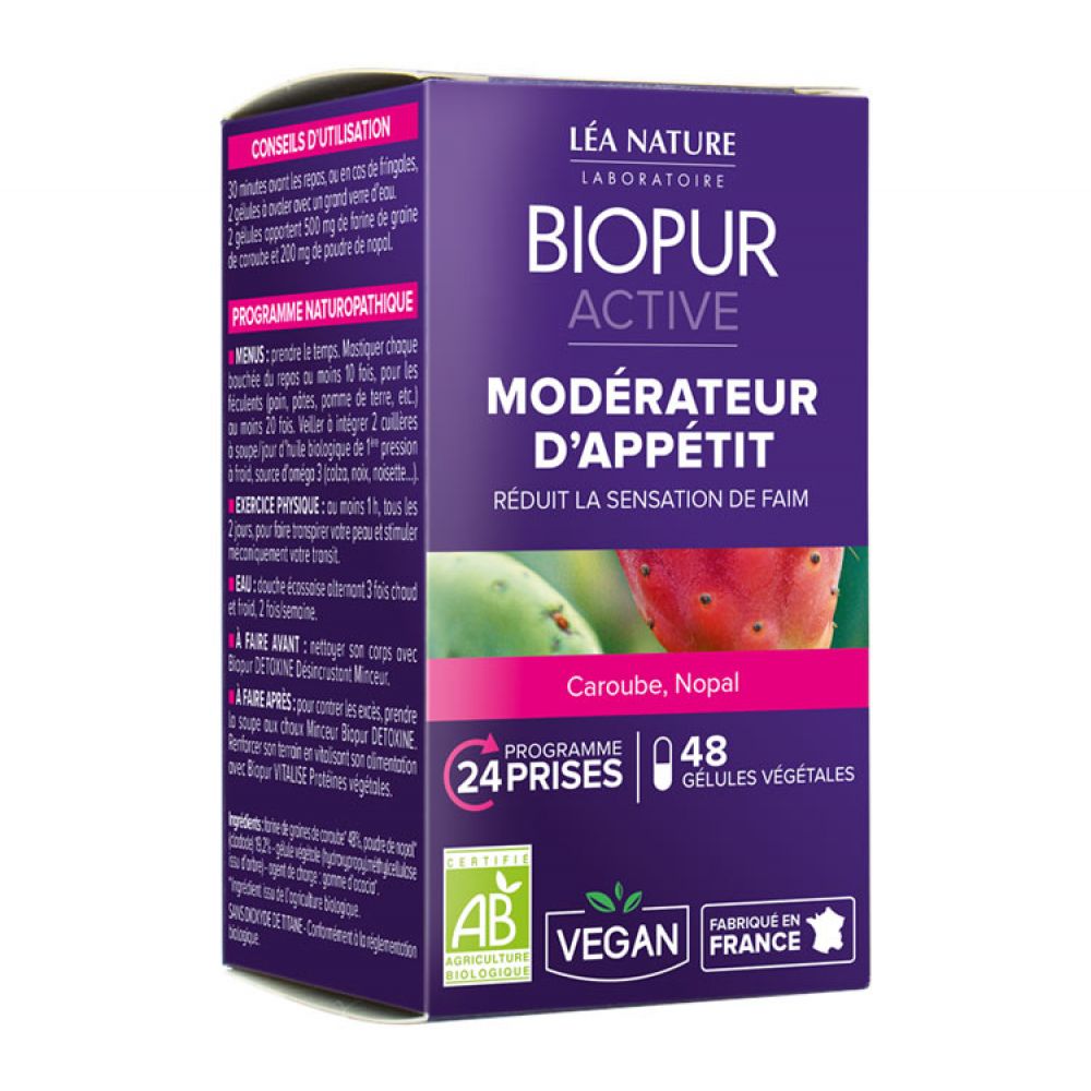 Biopur Active - Modérateur d'appétit - 48 gélules végétales