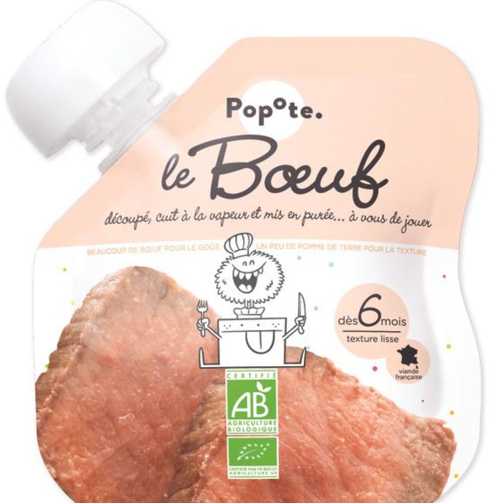Gourde purée de carotte BIO - POPOTE - 120g Parfaite pour bébé dès