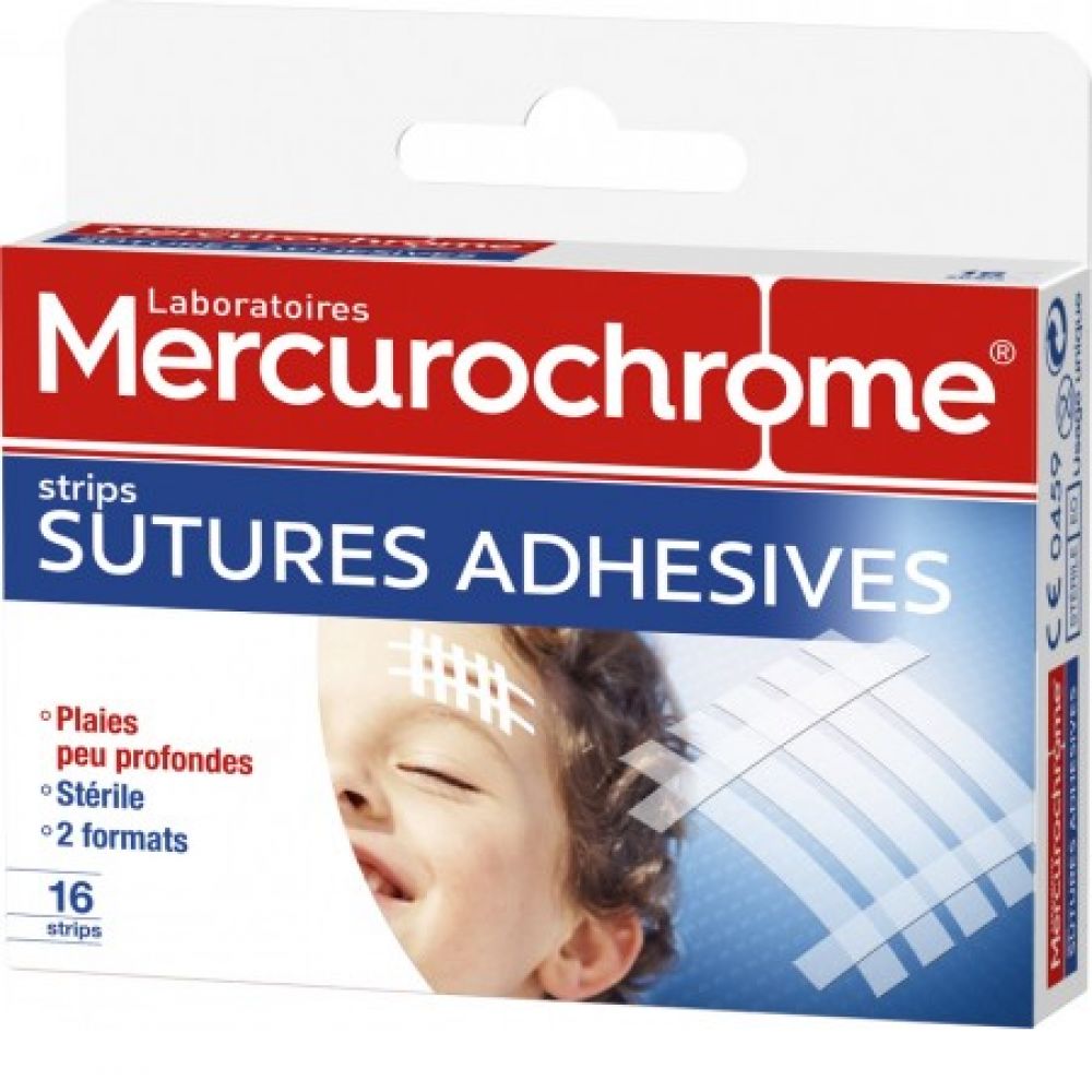 Mercurochrome - Sutures adhésives - 2 sachets