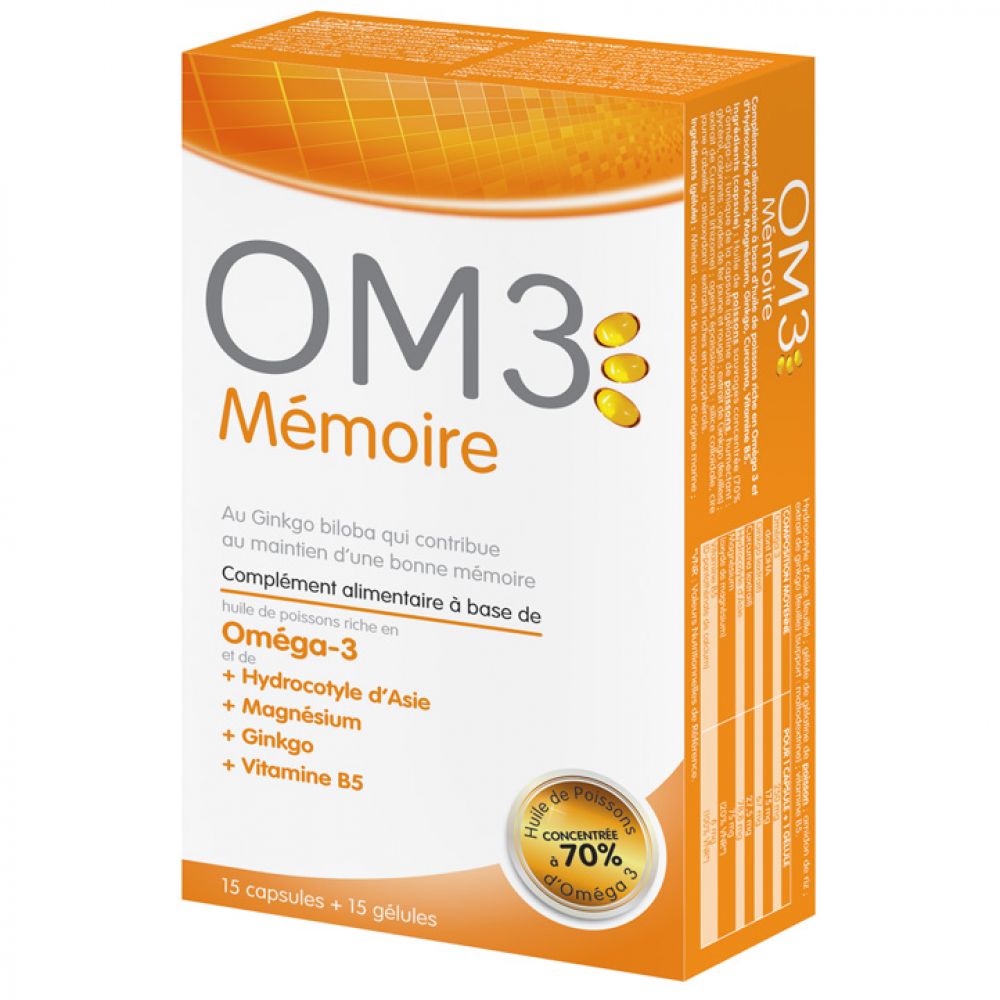 OM3 Mémoire - Formule Duo - 15 capsules + 15 gélules