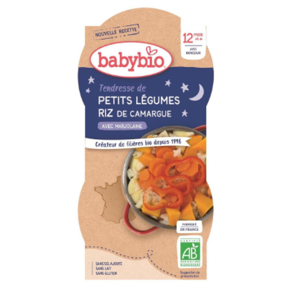 Babybio - Tendresse de petits légumes riz - dès 12 mois - 2x200g