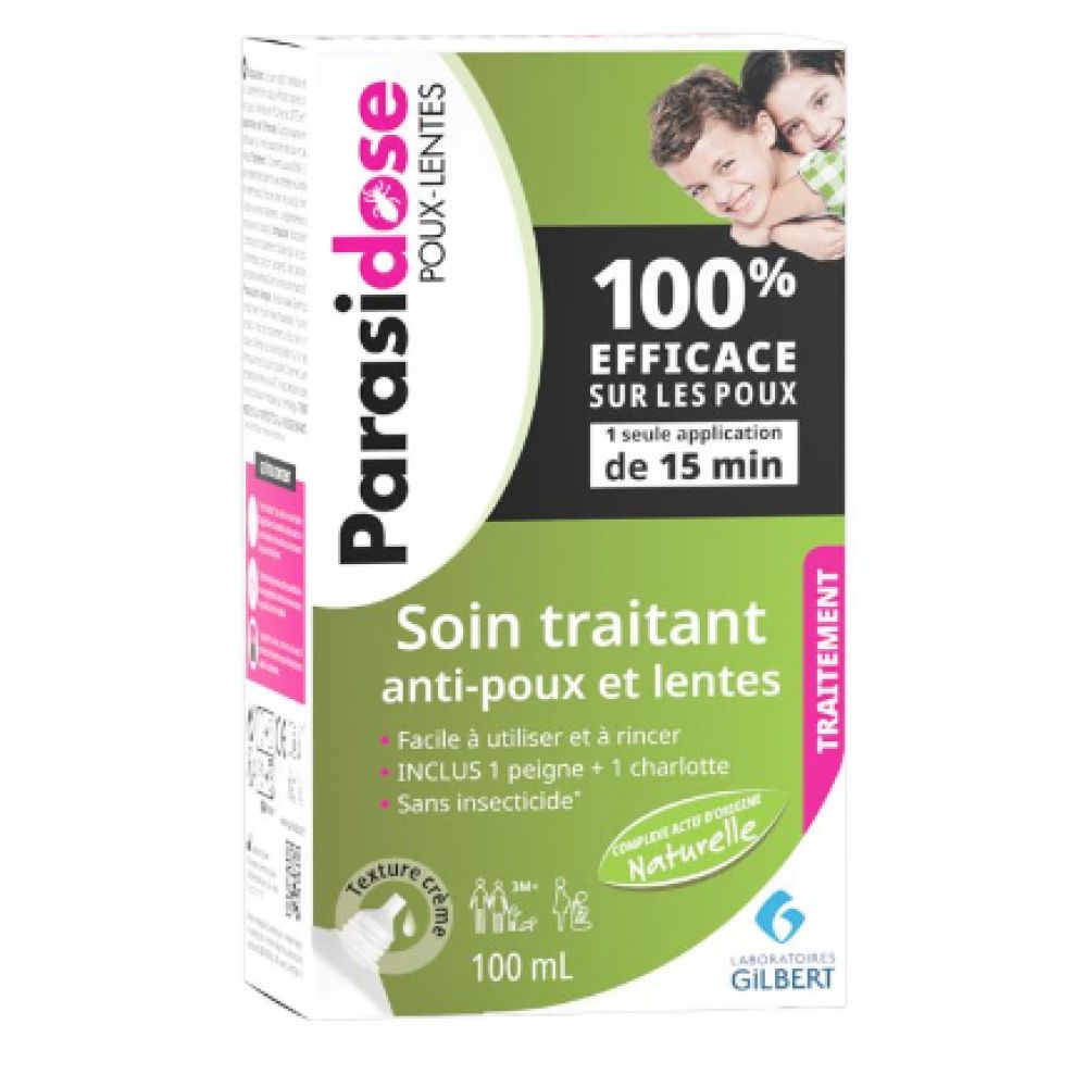 Parasidose - Soin traitant anti-poux et lentes + 1 Charlotte de protection - 100ml