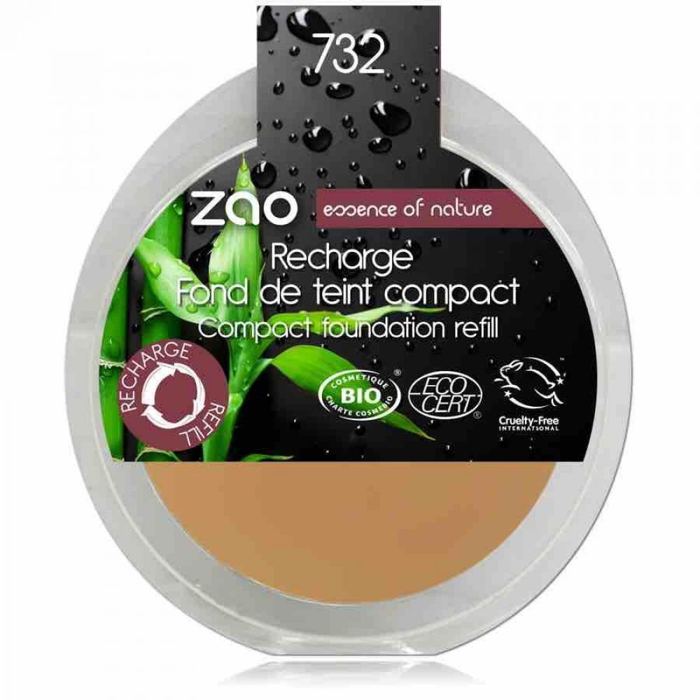 Zao - Recharge fond de teint compact pétale de rose - N°732