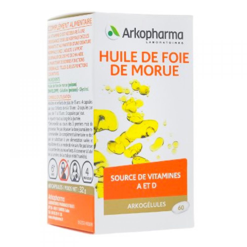 Arkopharma - Huile de foie de morue Source de vitamines A et D
