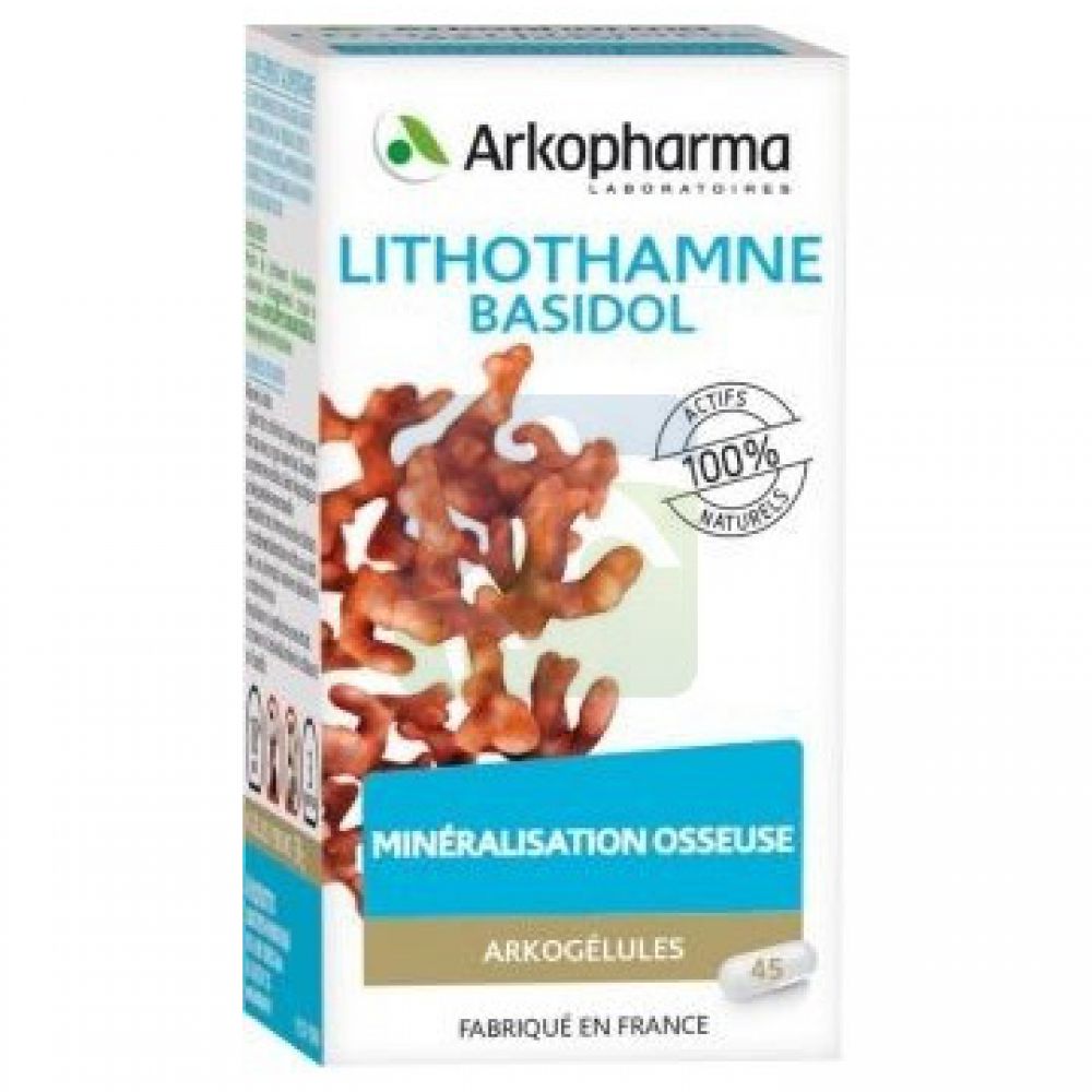 Arkopharma - Lithothamne Basidol Minéralisation osseuse - 45 gélules