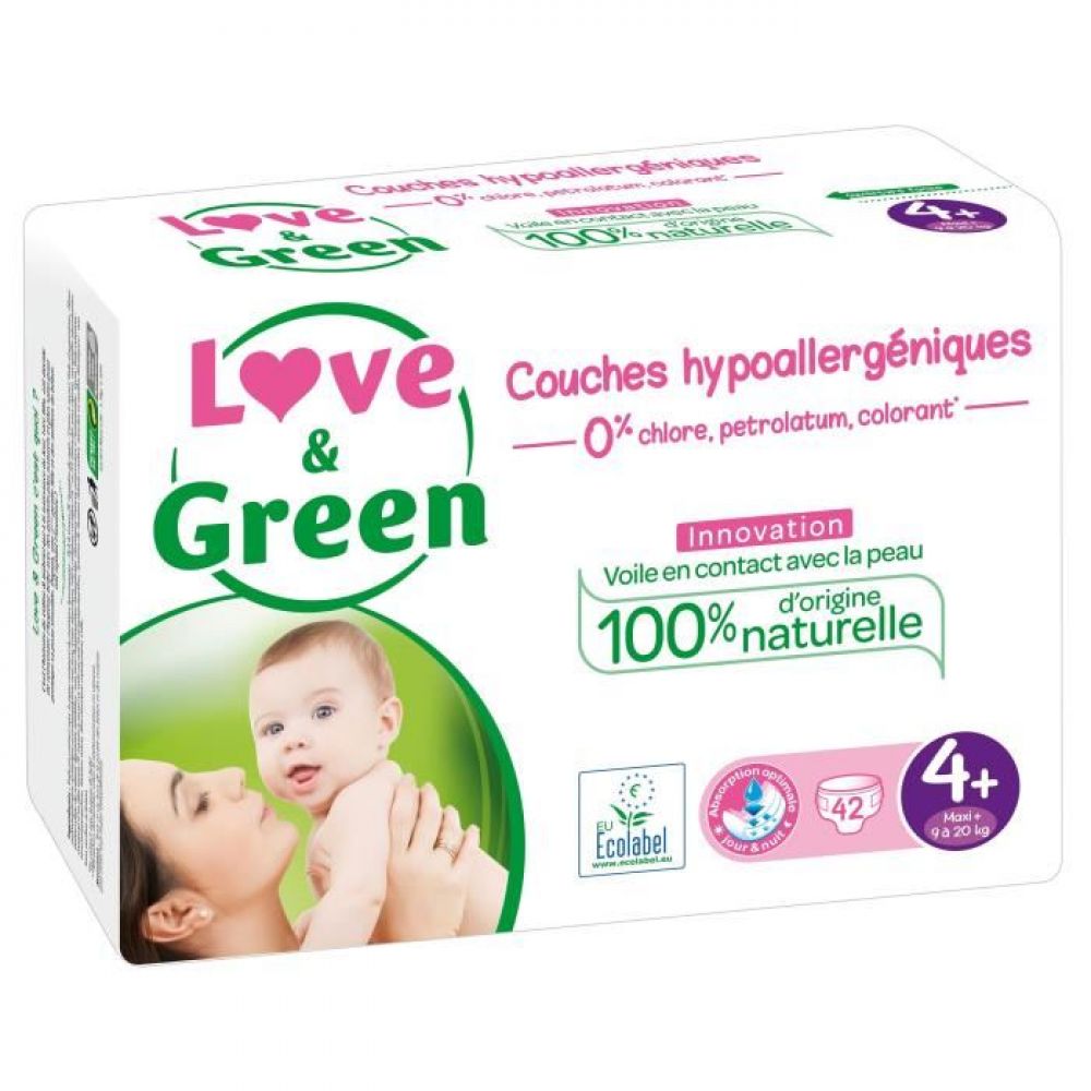 Love & Green - Couches Taille 4+ - 42 couches