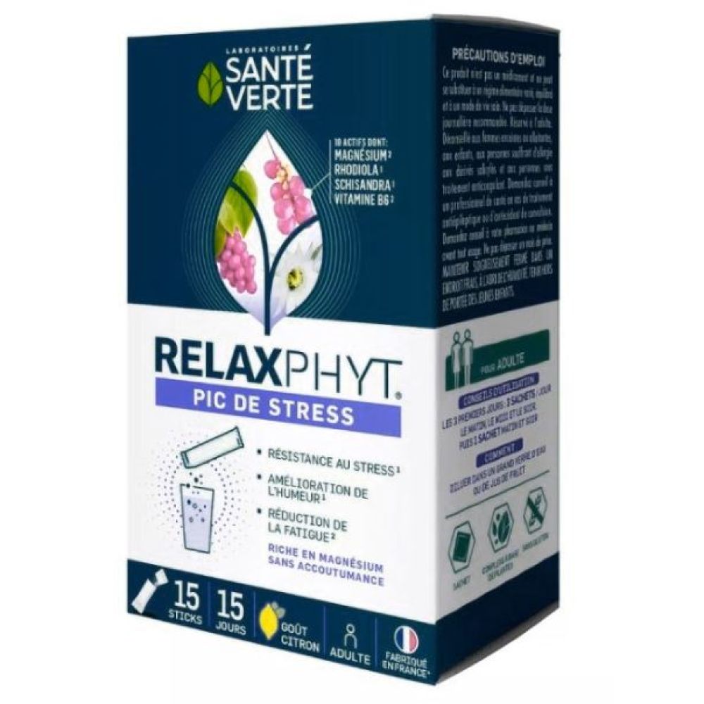 Santé verte - RELAXPHYT pic de stress - 15 sticks